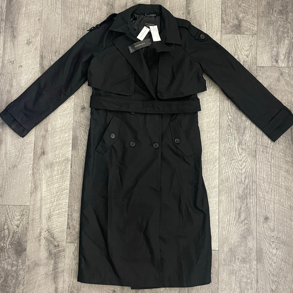 BANANA REPUBLIC Essential Trench Coat Small Petite NEW‎ Italian Water-Resistant